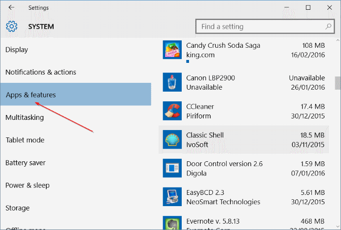 Desinstalar programas en Windows 10 step3