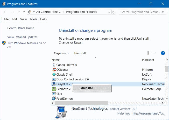 Desinstalar programas en Windows 10 step9