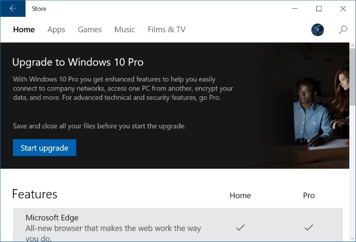 Actualizar Windows 10 Home a Pro sin clave step5