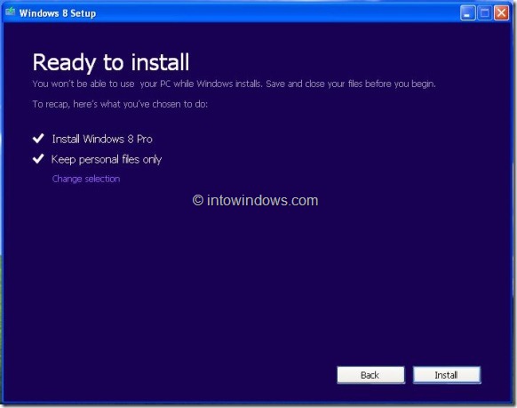 Upgrade XP To Windows 8 Step7