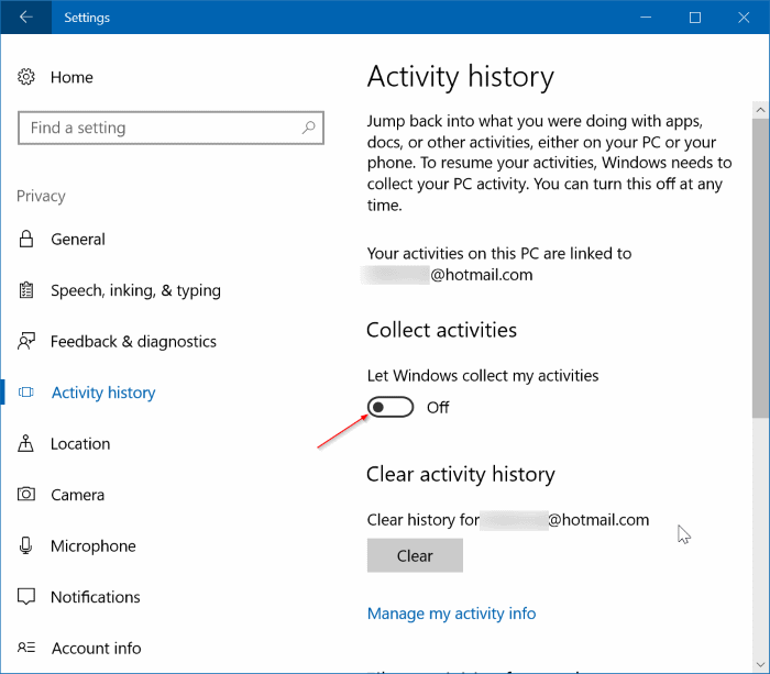 Ver y borrar el historial de actividad en Windows (01)