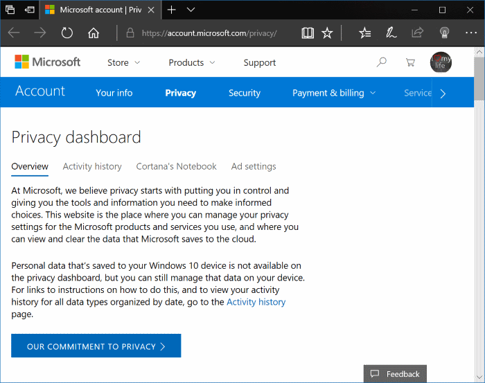 Ver y borrar el historial de actividad en Windows (2)