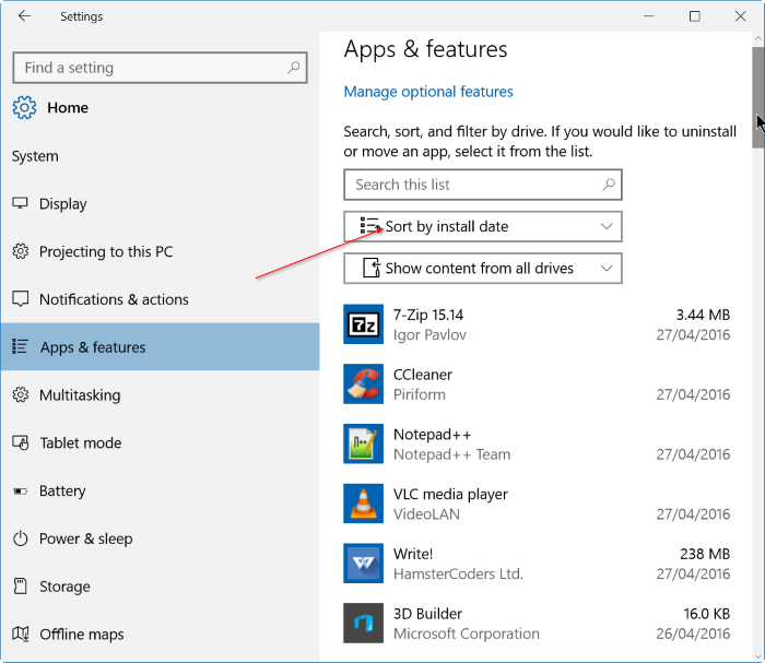 Ver aplicaciones de programas instalados recientemente en Windows 10 step6