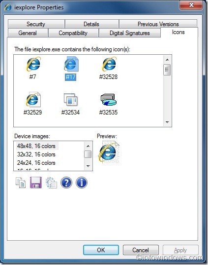 View & save icons in programs and libraries