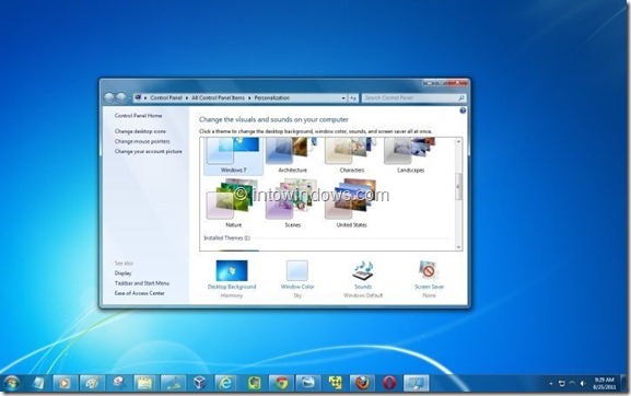 Windows 7 Aero Desktop