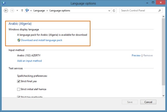 Windows 8 Language Packs