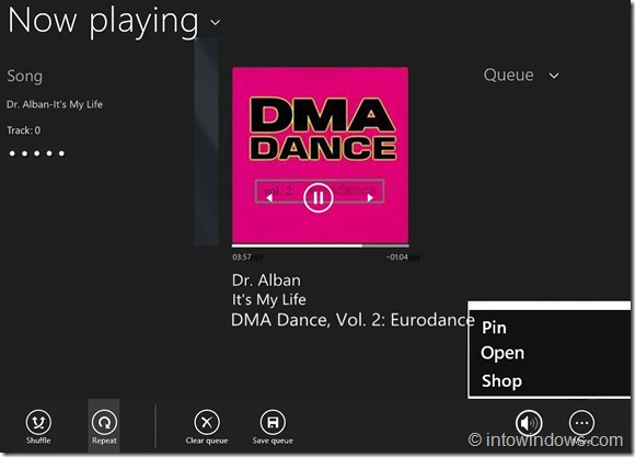 Windows 8 Music Player Skin Picture6