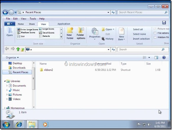 Windows 8 Ribbon UI for Windows 7 Explorer