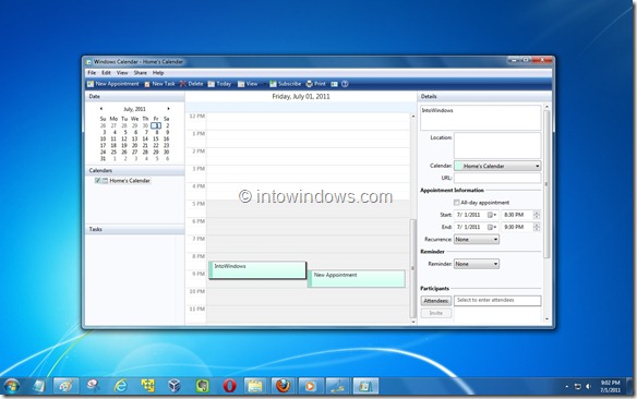 Calendario de Windows para Windows 7