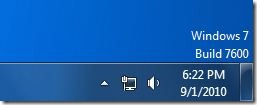 Windows 7 Build Numer On Desktop