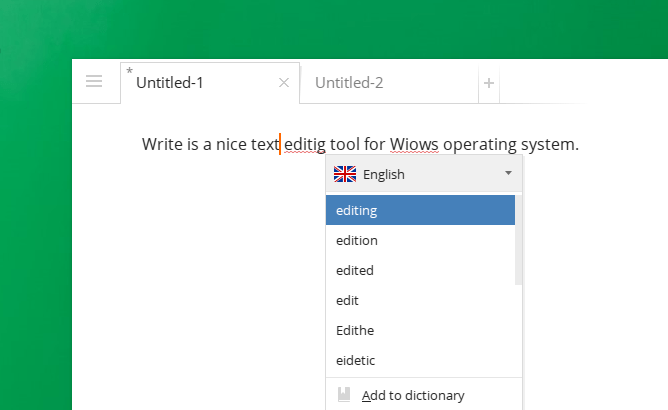 Write Text Editor for Windows OS