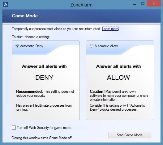 ZoneAlarm Firewall for Windows 8 Picture2