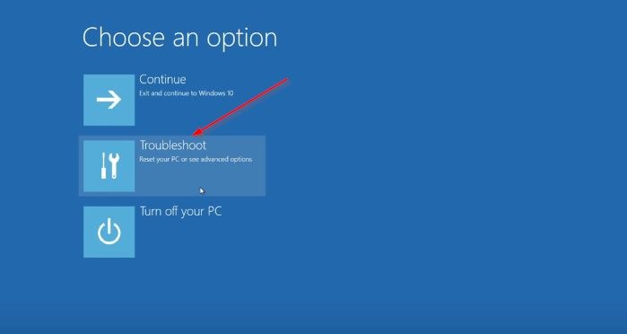 acceder a la configuración UEFI desde Windows 10 step5