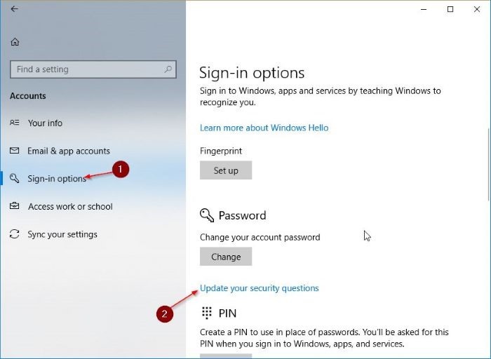 agregar preguntas de seguridad a cuentas de usuario locales en Windows 10 pic1