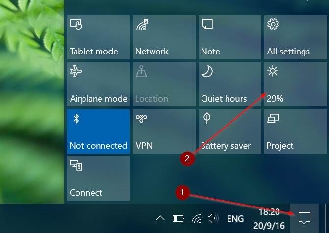 ajustar el brillo de la pantalla en Windows 10 pic01