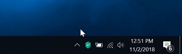falta el icono de batería en la barra de tareas de windows 10