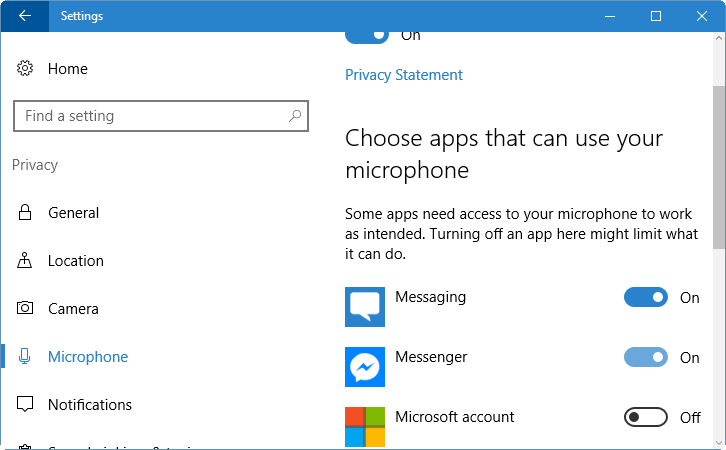 cambiar los permisos de la aplicación en Windows 10 pic4