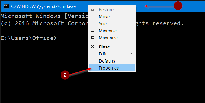 cambiar el color de fondo de la línea de comandos en windows 10 step2