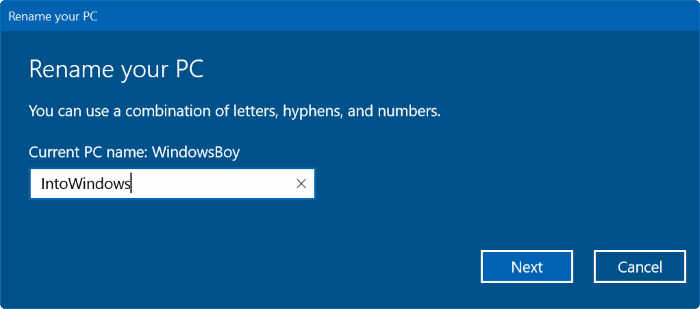 cambiar el nombre del ordenador en Windows 10 pic4