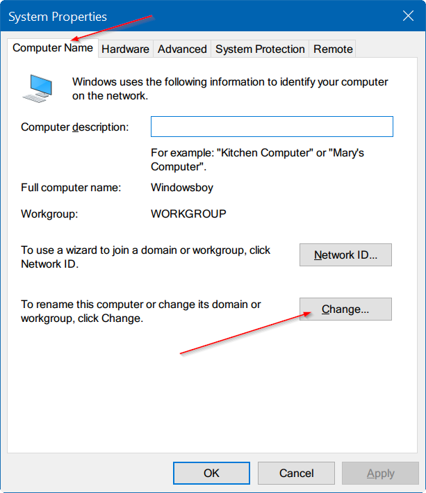 cambiar el nombre del ordenador en Windows 10 pic7