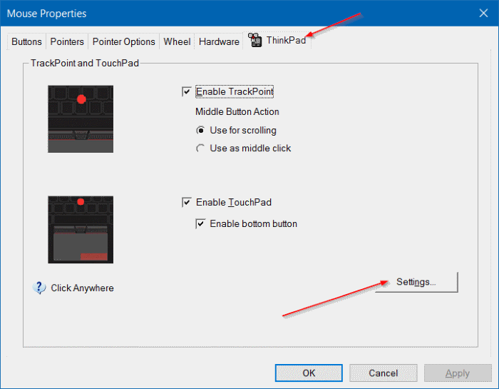 cambiar la dirección de desplazamiento del panel táctil en Windows 10 step2