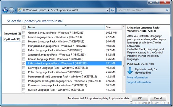 cambiar paquetes de idioma en windows 7