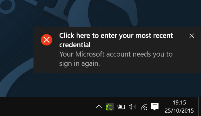 click here to enter your most recent credential