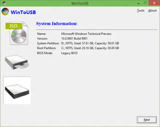 clone windows 10 installation media to USB and make it bootable step4.1