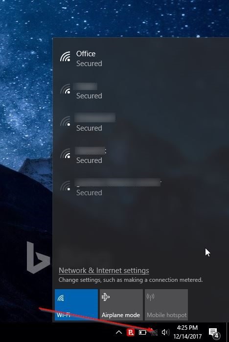 conectar Windows 10 PC a una red Wi-Fi sin introducir la contraseña pic1