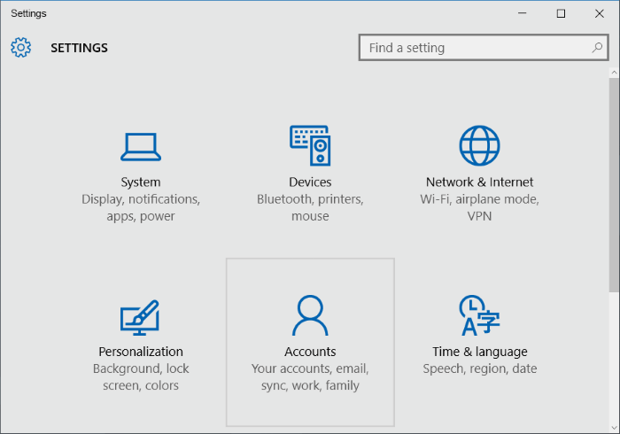 crear una cuenta de usuario local en Windows 10 step2