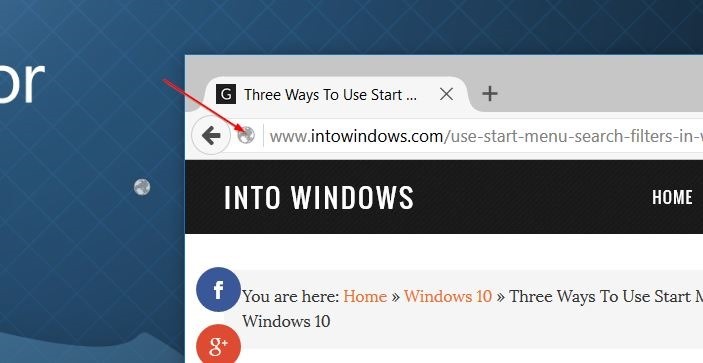 crear acceso directo al sitio web en el escritorio en Windows 10 step6