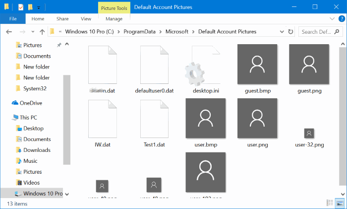 eliminar imágenes de cuentas de usuario antiguas en Windows 10 pic4