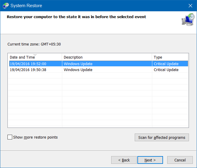 presentación de escritorio que no funciona Windows 10 step4
