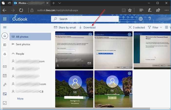 descargar todas las fotos enviadas y recibidas en outlook.com pic4