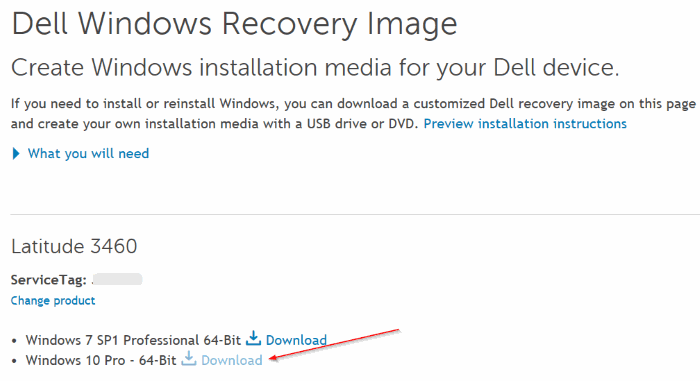download dell Windows 10 recovery image1