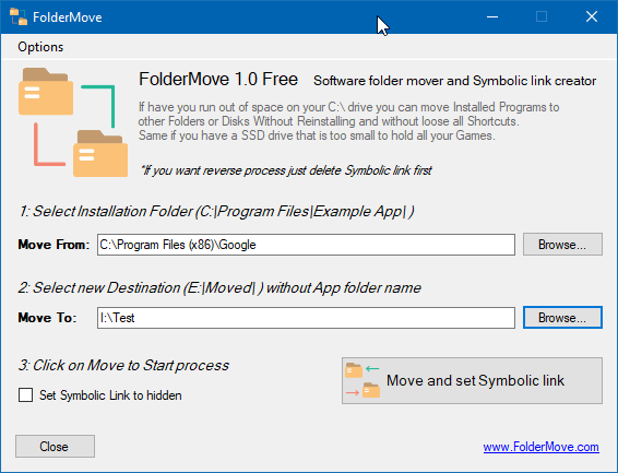 foldermove mover los programas y juegos instalados en Windows 10 pic2