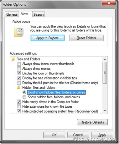 ocultar un archivo o una carpeta en Windows 7 pic4