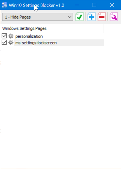 ocultar páginas específicas de Settings app en Windows 10 pic5