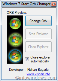 Windows 7 start orb changer