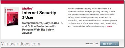 mcafee offer page trial now