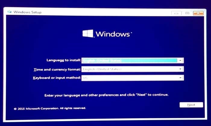 abrir opciones avanzadas de inicio en Windows 10 PC no arrancable step1