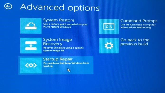 abrir opciones de inicio avanzadas en el paso 5 de Windows 10 PC que no se puede iniciar