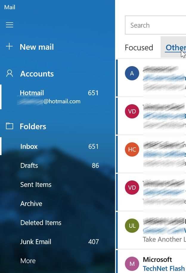 abrir carpeta spam o carpeta de correo no deseado en Windows 10 mail pic4