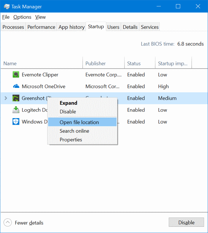 abrir la ubicación de los programas de inicio en windows 10 pic2 abrir la ubicación de los programas de inicio en windows 10 pic2
