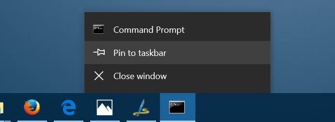 pin admin command prompt to taskbar in Windows 10 pic2
