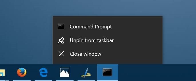 pin admin command prompt to taskbar in Windows 10 pic4.1