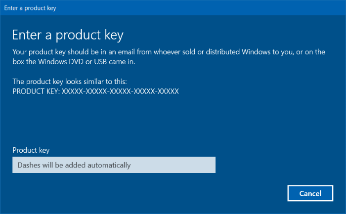 clave de producto para actualizar a la edición Windows 10 Pro