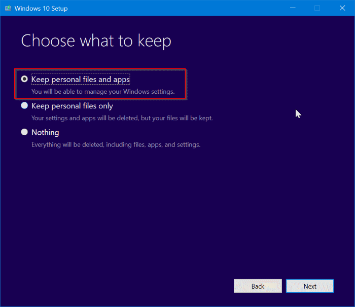 reparar Windows 10 install sin perder aplicaciones y datos pic8
