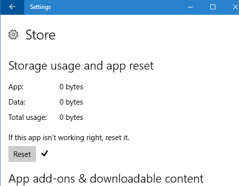 reset Windows 10 Store pic4