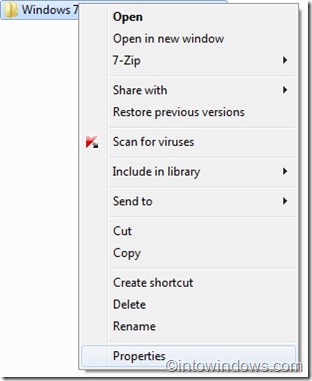 hide a file or folder in Windows 7 pic1